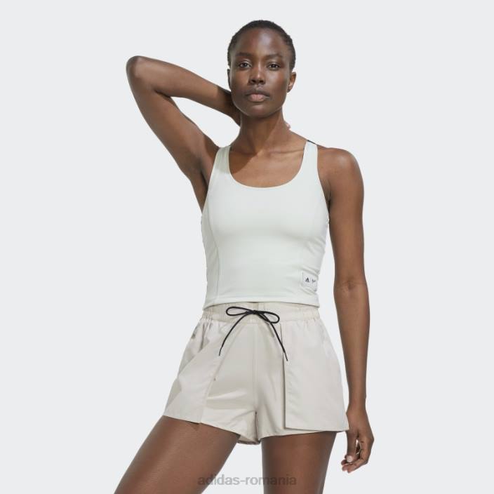 Adidas verde parley run for the oceans cropped tank top adidas femei verde 2JBN22881