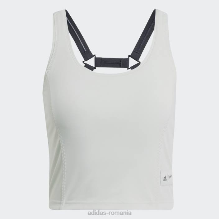Adidas verde parley run for the oceans cropped tank top adidas femei verde 2JBN22881