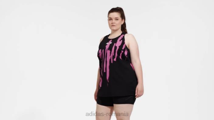Adidas x thebe magugu tenis new york y-tank top (plus size) black fashion femei negru/liliac 2JBN22645