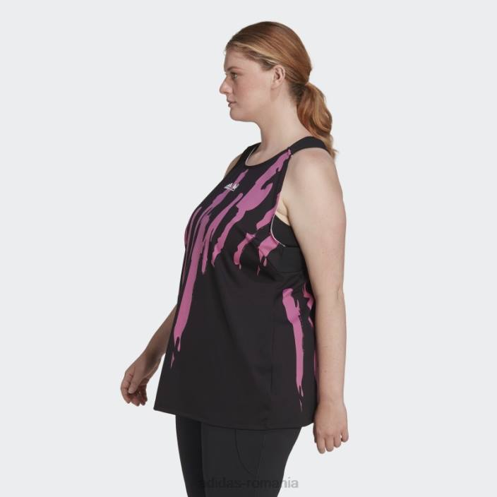 Adidas x thebe magugu tenis new york y-tank top (plus size) black fashion femei negru/liliac 2JBN22645
