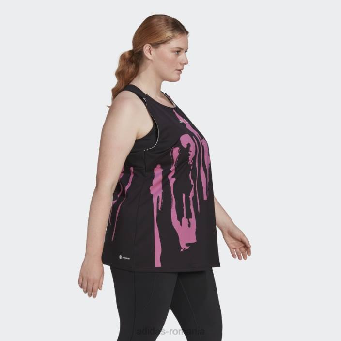 Adidas x thebe magugu tenis new york y-tank top (plus size) black fashion femei negru/liliac 2JBN22645