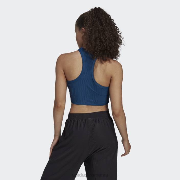 Adidas yoga studio înfășurat coasta tank top adidas marin femei marin 2JBN22542
