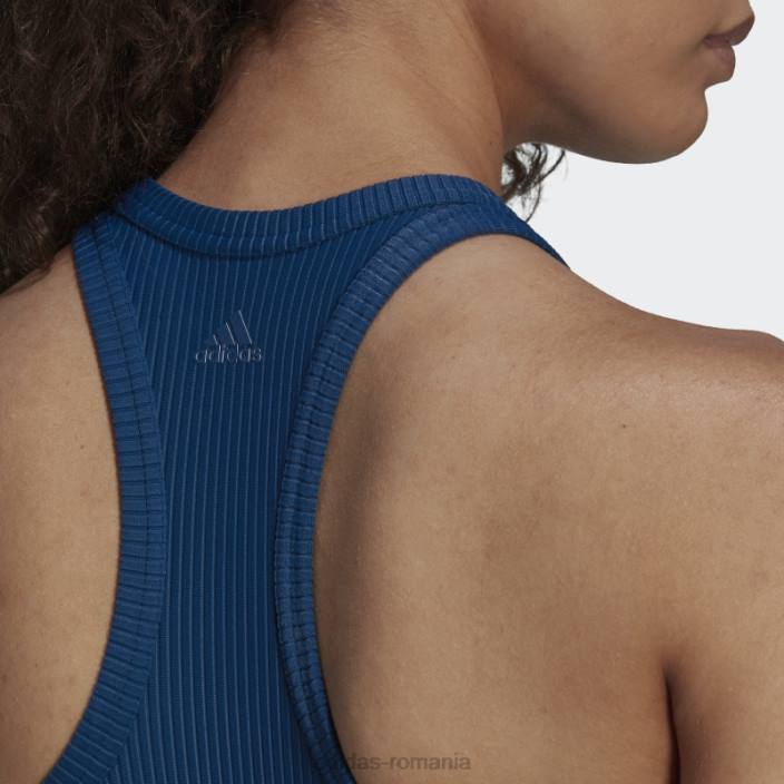 Adidas yoga studio înfășurat coasta tank top adidas marin femei marin 2JBN22542