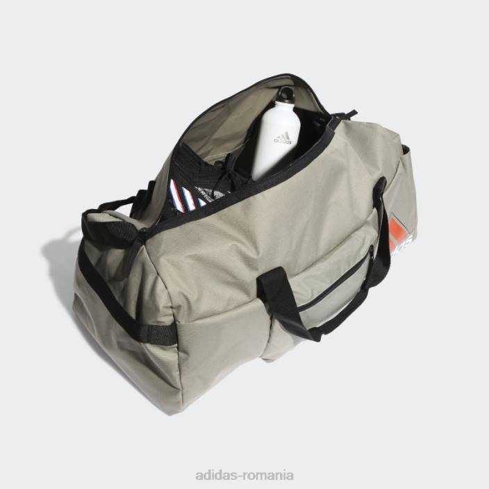 Adidas Essentials geanta sezonieră duffel pebble mediu argintiu unisex pietriș argintiu/alb/roșu 2JBN16027