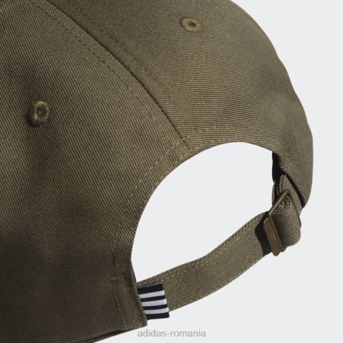 Adidas șapcă din twill cu 3 dungi de baseball olive unisex măsliniu/alb 2JBN15548