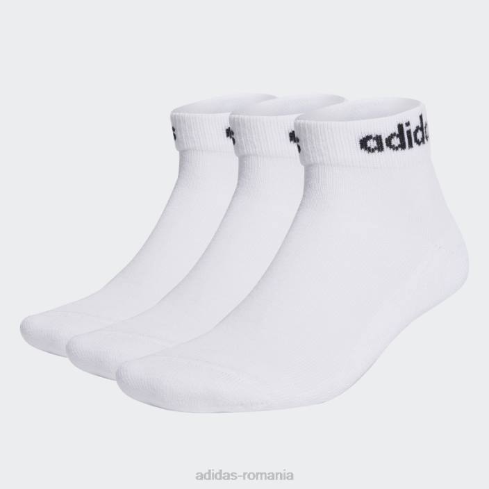 Adidas ciorapi liniari albi la glezna ciorapi amortizati 3 perechi unisex alb negru 2JBN15358