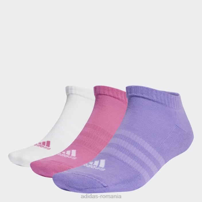 Adidas șosete decoltate cu perne fucsia 3 perechi unisex fucsia/alb/violet 2JBN15371
