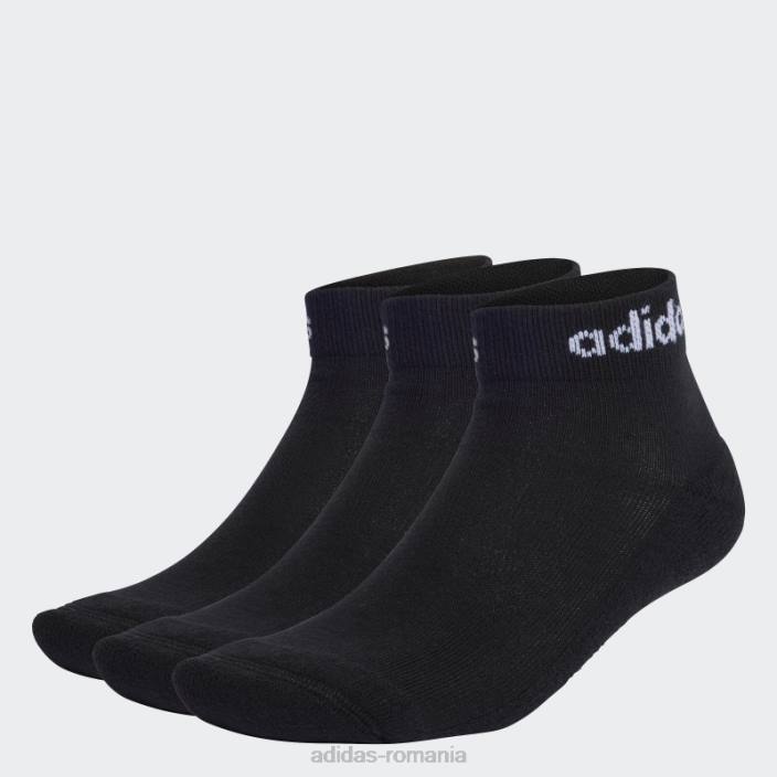 Adidas șosete liniare la gleznă șosete cu perne 3 perechi negru adidas unisex alb negru 2JBN15366