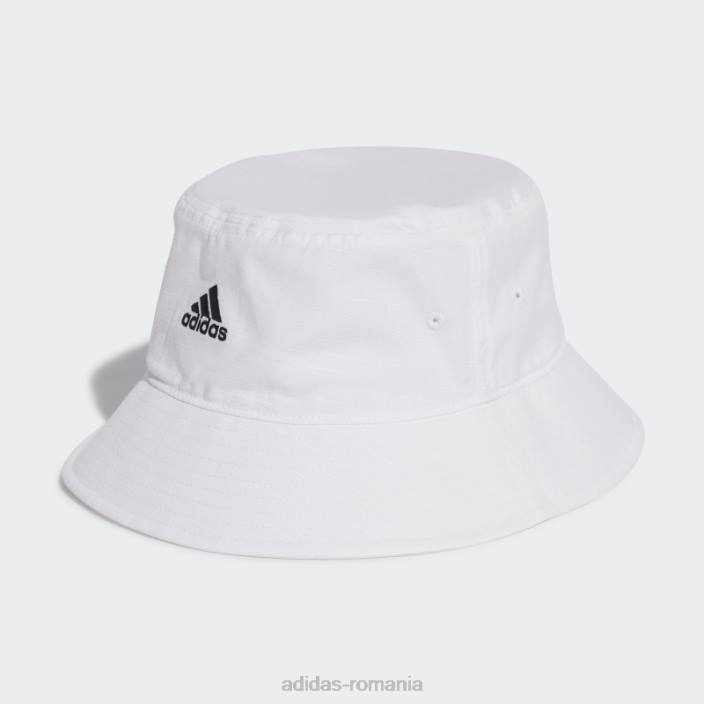 Adidas pălărie clasică albă din bumbac unisex alb negru 2JBN15478