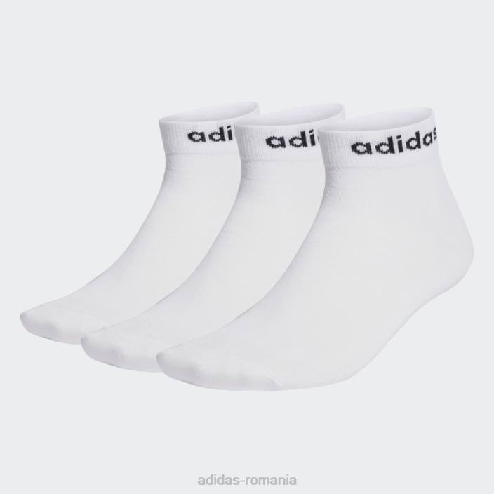 Adidas sosete liniare think glezna 3 perechi albi unisex alb negru 2JBN15427