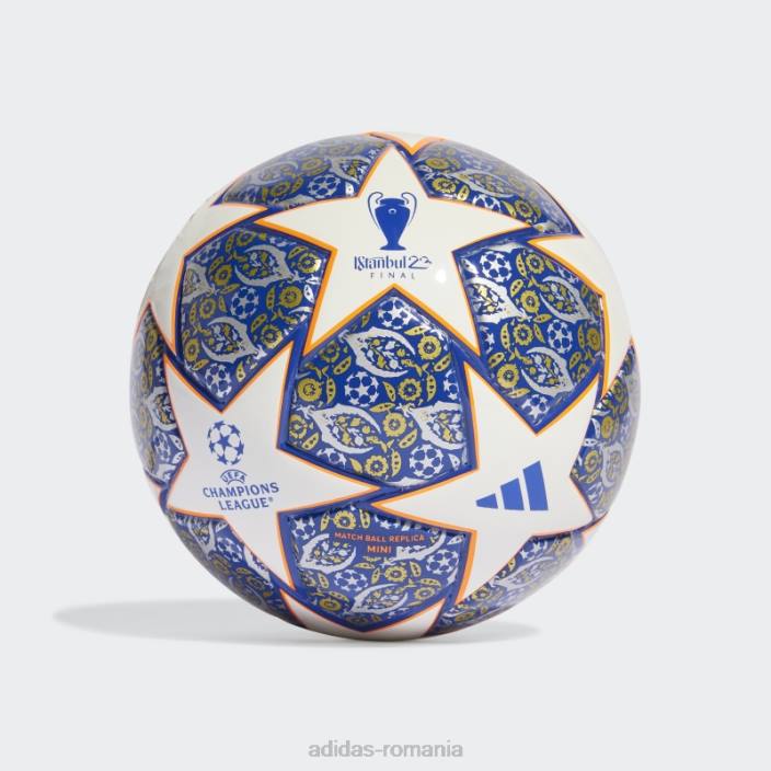 Adidas alb ucl istanbul mini fotbal unisex alb/albastru/portocaliu/argintiu 2JBN16024