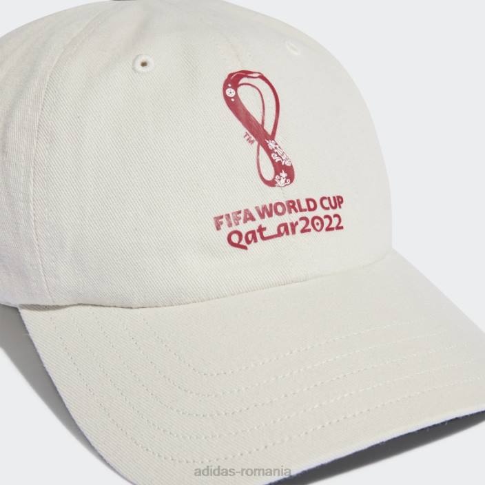 Adidas șapcă emblemă oficială talc FIFA World Cup 2022 unisex talc/maroon 2JBN8224