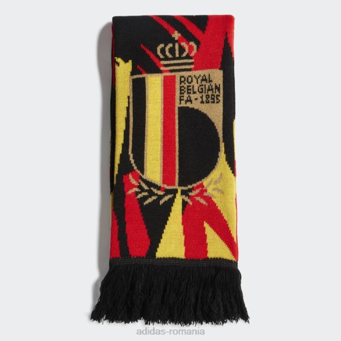 Adidas eșarfă belgia neagră unisex negru/auriu/rosu 2JBN8230