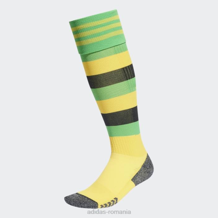 Adidas jamaica 23 șosete acasă aurii unisex auriu/verde/negru 2JBN15439