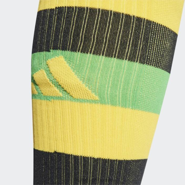 Adidas jamaica 23 șosete acasă aurii unisex auriu/verde/negru 2JBN15439