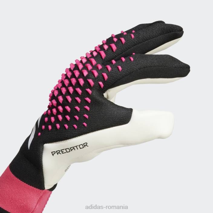 Adidas mănuși de portar predator pro fingersave negre unisex negru/alb/roz 2JBN15421