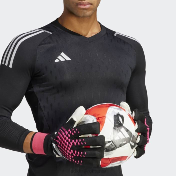 Adidas mănuși de portar predator pro fingersave negre unisex negru/alb/roz 2JBN15421