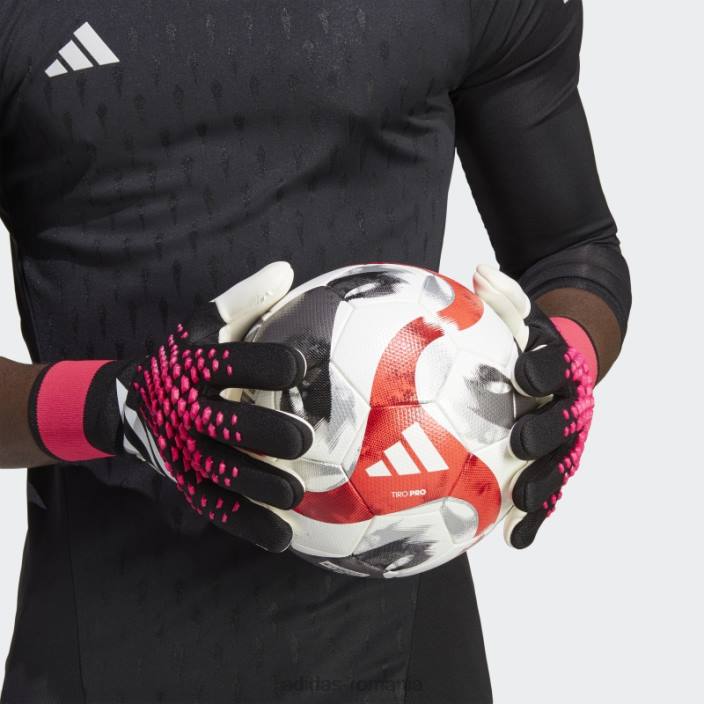 Adidas mănuși de portar predator pro negre unisex negru/alb/roz 2JBN15473