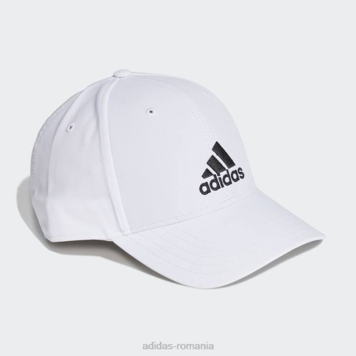 Adidas șapcă de baseball brodată, albă, adidas unisex alb negru 2JBN7956