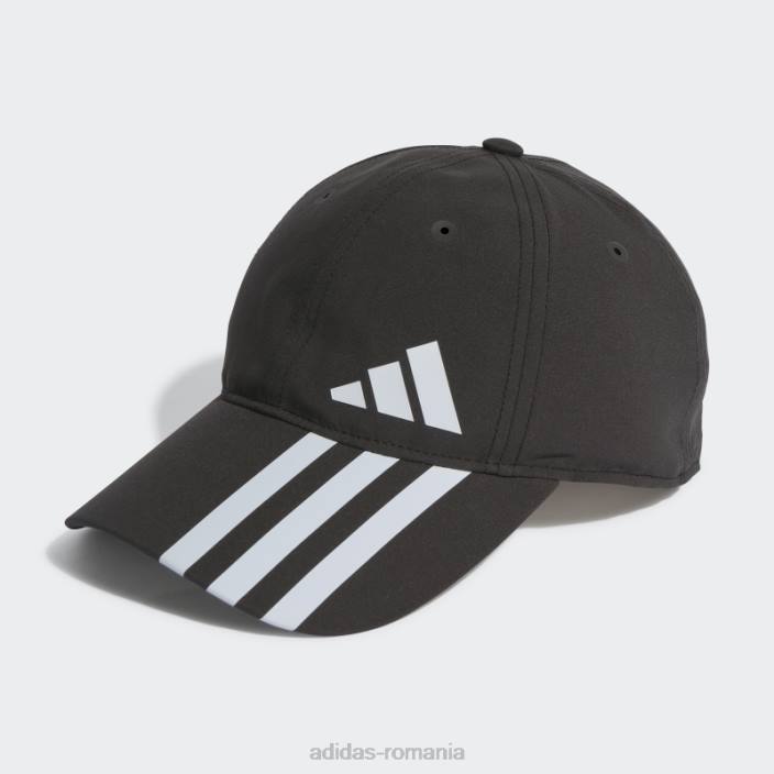 Adidas șapcă de baseball neagră cu 3 dungi aeroready unisex alb negru 2JBN15569