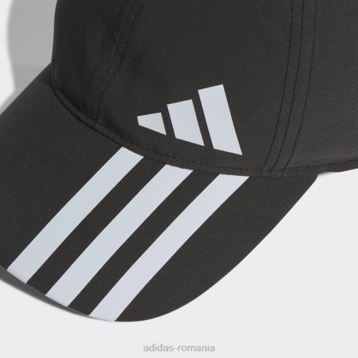 Adidas șapcă de baseball neagră cu 3 dungi aeroready unisex alb negru 2JBN15569