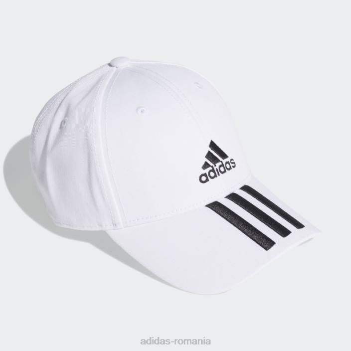 Adidas șapcă din twill cu 3 dungi de baseball alb adidas unisex alb negru 2JBN7644