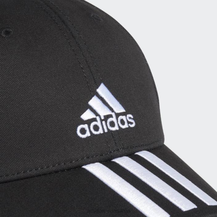 Adidas șapcă din twill cu 3 dungi de baseball alb unisex alb negru 2JBN7431