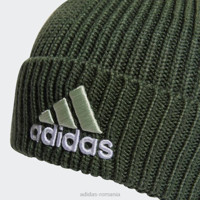 Adidas beanie cu logo-ul bicolor oxid verde unisex oxid verde 2JBN8060
