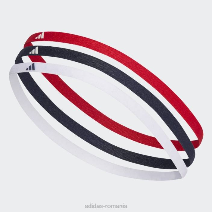 Adidas bentita de păr cu cerneală pachet de 3 unisex cerneală/stacojiu/alb 2JBN15664