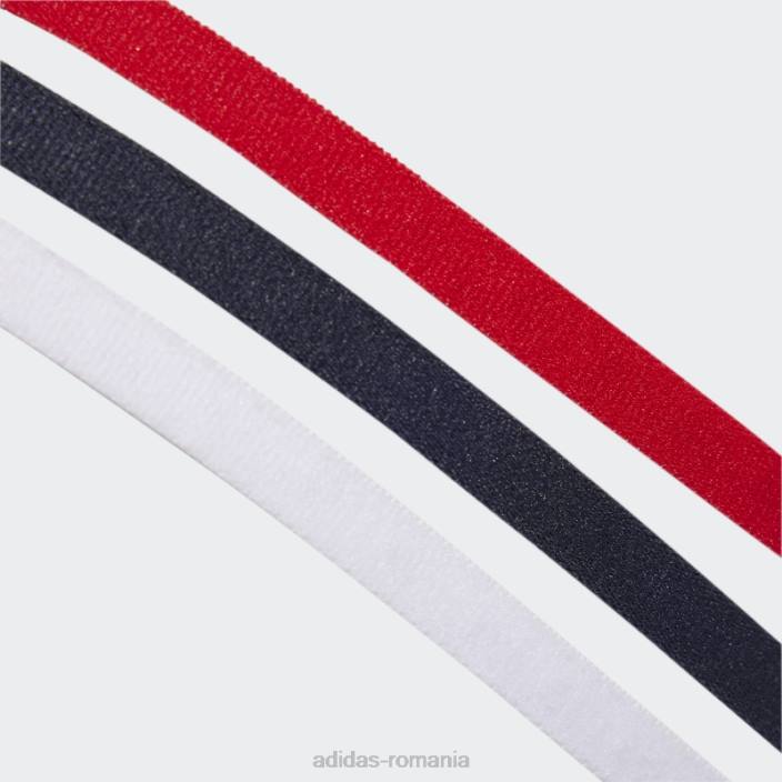 Adidas bentita de păr cu cerneală pachet de 3 unisex cerneală/stacojiu/alb 2JBN15664