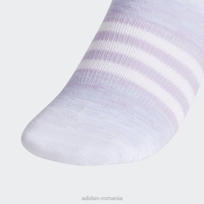Adidas șosete alb ombre nu-show 6 perechi unisex alb/albastru/albastru zorilor 2JBN8092