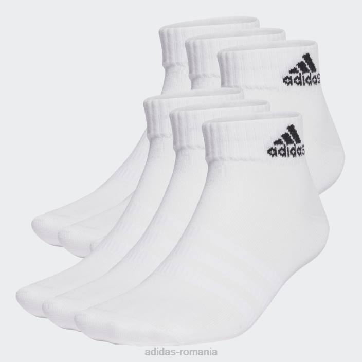 Adidas șosete albe, subțiri și ușoare, pentru sport, 6 perechi adidas unisex alb negru 2JBN7665