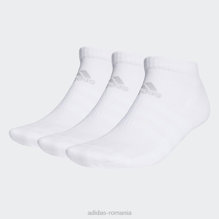 Adidas șosete decoltate cu perne albe unisex alb/gri 2JBN1925