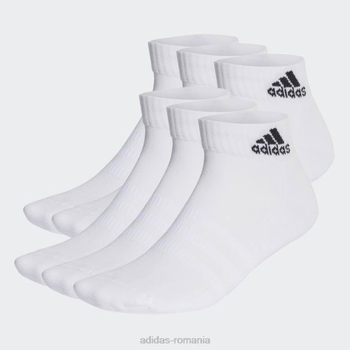Adidas șosete îmbrăcăminte sport amortizate 6 perechi alb unisex alb negru 2JBN7754
