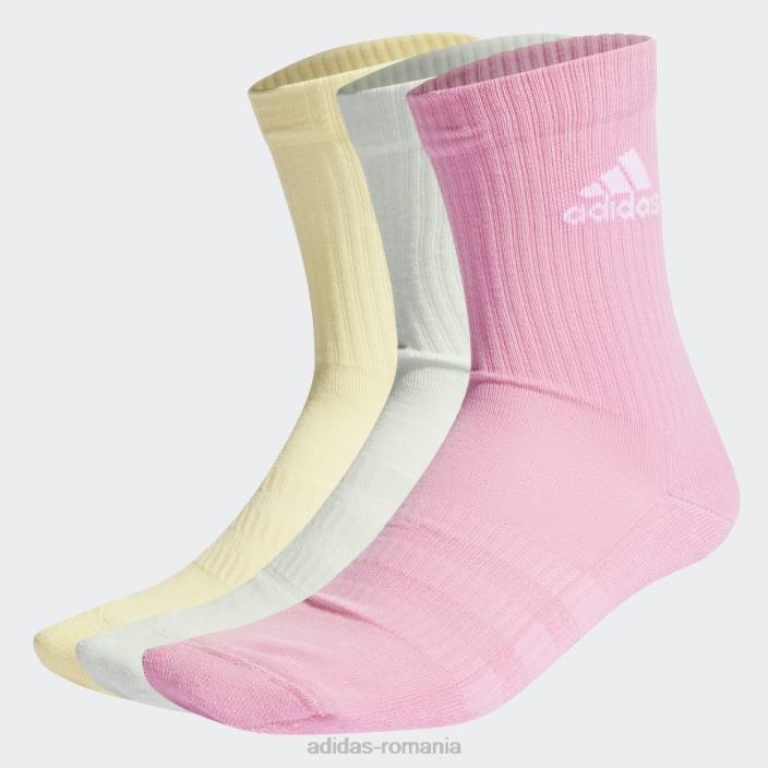 Adidas șosete verzi cu perne 3 perechi adidas unisex verde/roz/galben 2JBN8181