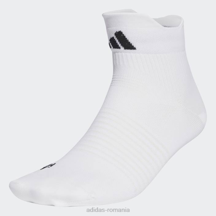 Adidas performanță albă concepută pentru șosete sport la gleznă unisex alb negru 2JBN7576