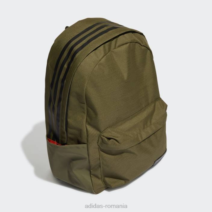 Adidas rucsac clasic cu 3 dungi olive unisex măsline/negru/portocaliu 2JBN8204