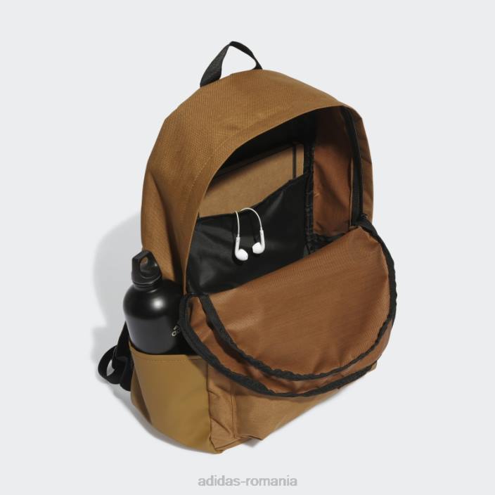 Adidas rucsac orizontal adidas clasic bronz cu 3 dungi unisex bronz/alb 2JBN7449