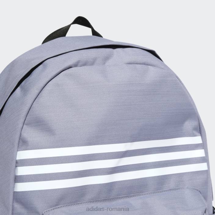 Adidas rucsac orizontal clasic cu 3 dungi violet argintiu unisex violet argintiu/alb 2JBN7832