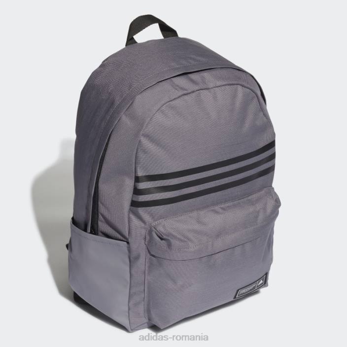 Adidas trace gri clasic rucsac orizontal cu 3 dungi adidas unisex urme gri/negru 2JBN8253
