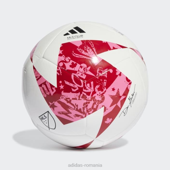 Adidas mls club mingea albă unisex alb/rosu/roz 2JBN21560