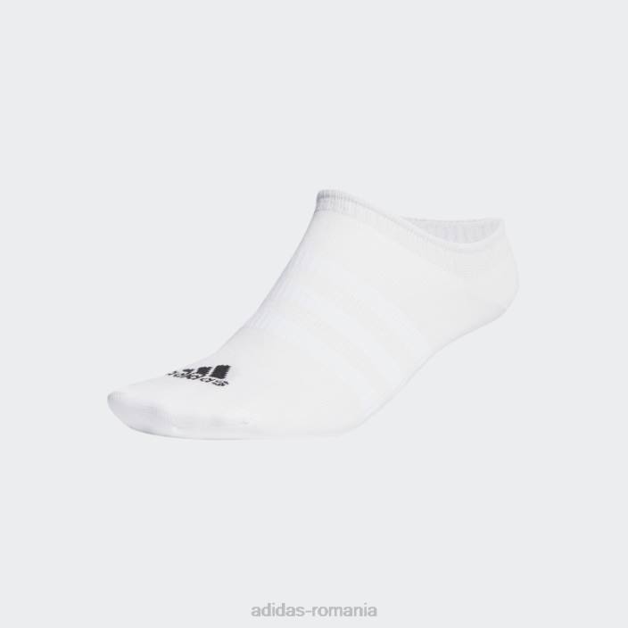 Adidas șosete subțiri și ușoare neprezentate 3 perechi adidas alb unisex alb negru 2JBN1734