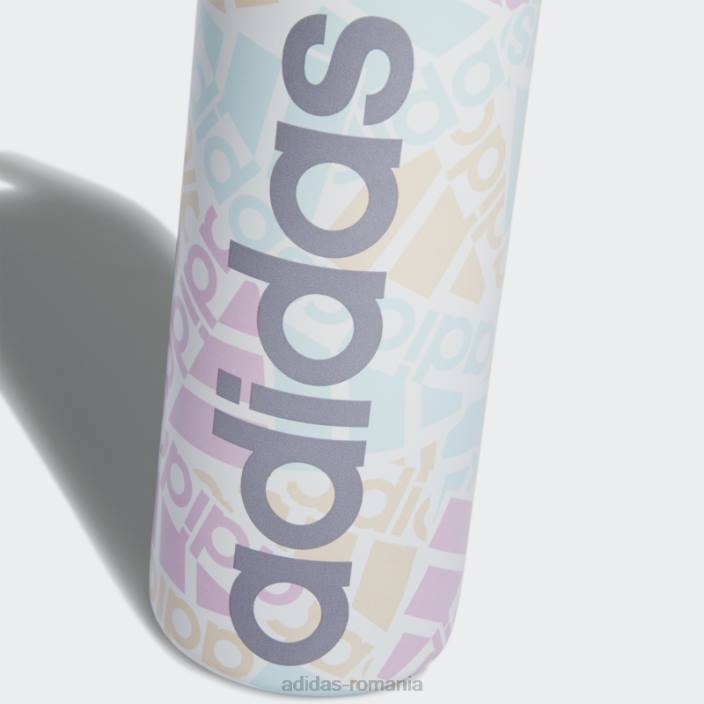 Adidas sticla metalica paie din otel alb 600 ml unisex alb/albastru/gri 2JBN21934