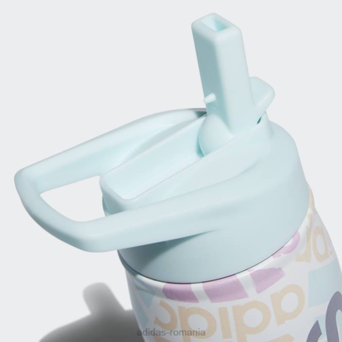 Adidas sticla metalica paie din otel alb 600 ml unisex alb/albastru/gri 2JBN21934