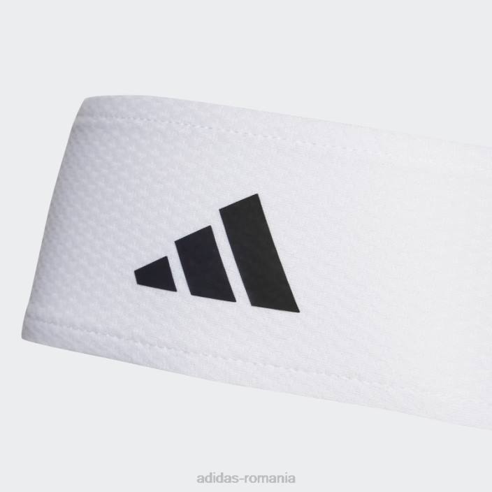 Adidas banda de cravată de tenis aeroready albă unisex alb negru 2JBN15809