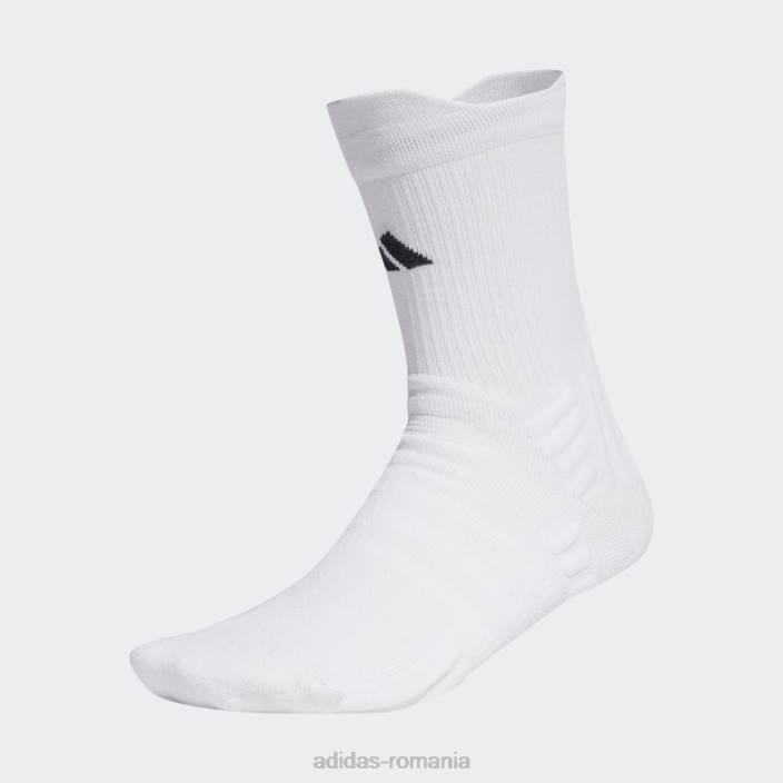 Adidas șosete albe pentru echipaj cu perne de tenis 1 pereche unisex alb negru 2JBN7577