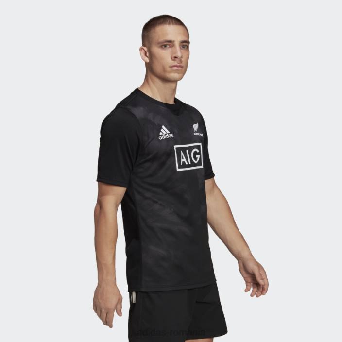 Adidas black ferns rugby primeblue replica tricou acasă negru elegant unisex negru 2JBN1664