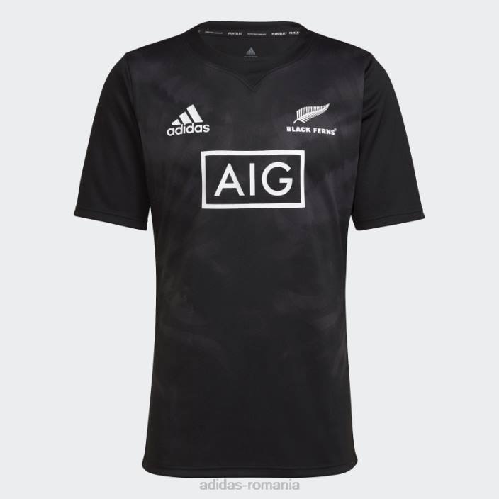 Adidas black ferns rugby primeblue replica tricou acasă negru elegant unisex negru 2JBN1664