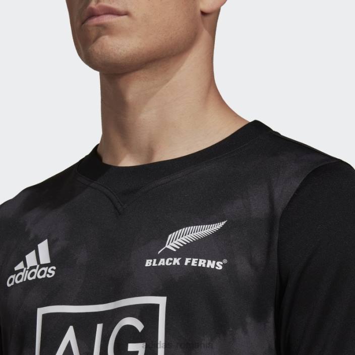 Adidas black ferns rugby primeblue replica tricou acasă negru elegant unisex negru 2JBN1664
