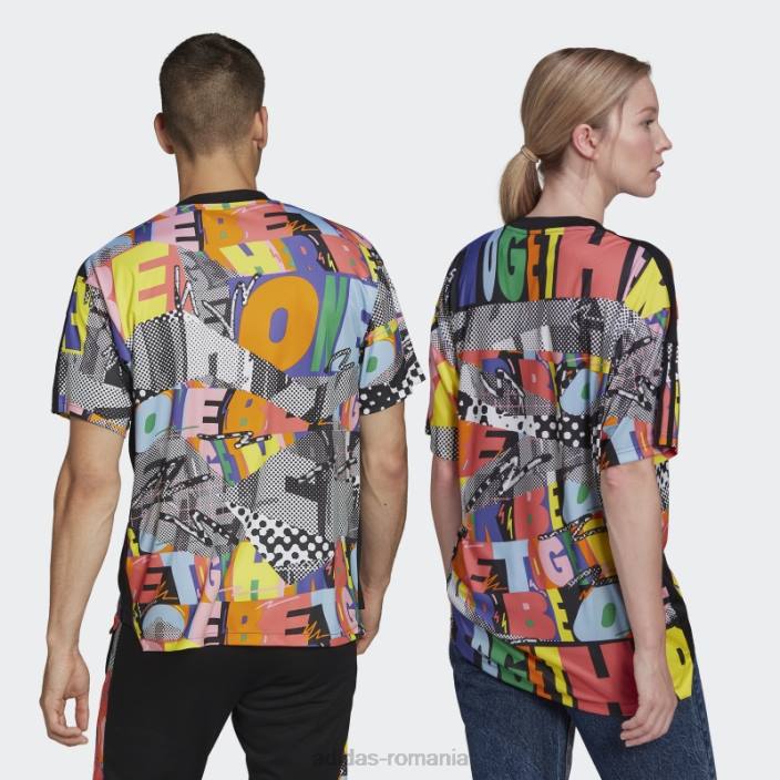 Adidas tiro pride tricou neutru de gen multicolor unisex multicolor/negru 2JBN7082